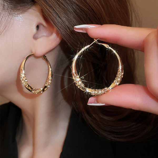 🔥2026 Hot Sale🔥💞50K+ SOLD!👁️✨Circle Earrings with Zirconia💖