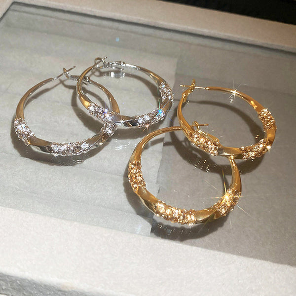 🔥2026 Hot Sale🔥💞50K+ SOLD!👁️✨Circle Earrings with Zirconia💖