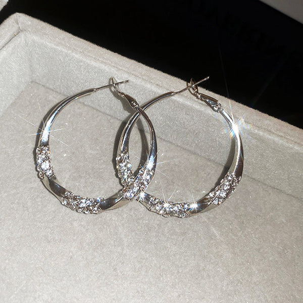 🔥2026 Hot Sale🔥💞50K+ SOLD!👁️✨Circle Earrings with Zirconia💖