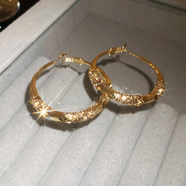 🔥2026 Hot Sale🔥💞50K+ SOLD!👁️✨Circle Earrings with Zirconia💖
