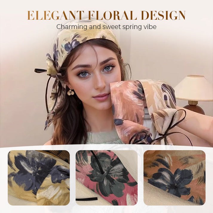 ❣️Sweet Floral Wide Brim Bow Hairband