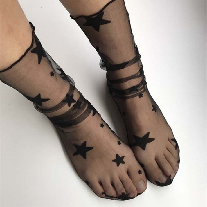 🔥Women's Fashion Ultrathin Sheer Mesh Socks (3pcs)