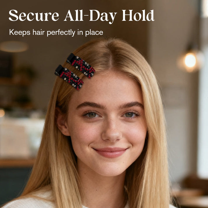 💕Rhinestone Hair Clip for Bangs(8PCS)