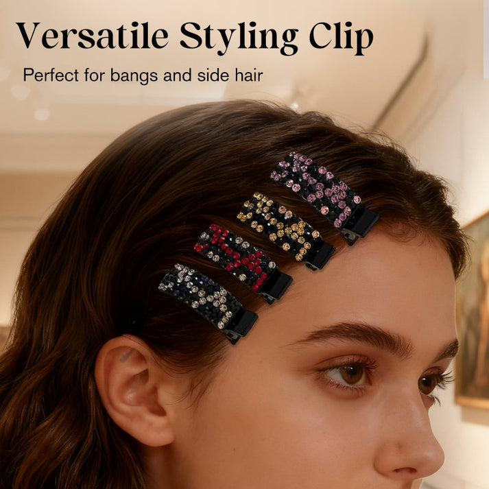💕Rhinestone Hair Clip for Bangs(8PCS)
