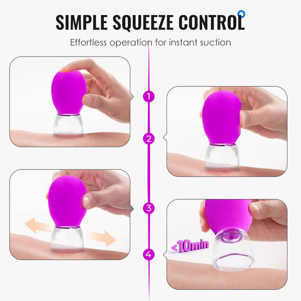 🎁 Glass and Silicone Vacuum Suction Massage Cups🎁