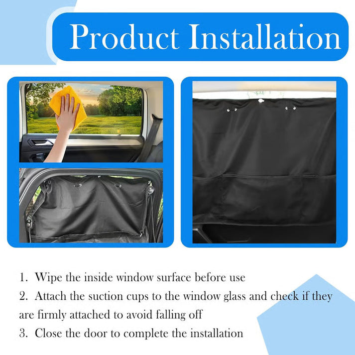 🔥50% OFF🚗🔆Car Window Shades with Storage Pockets