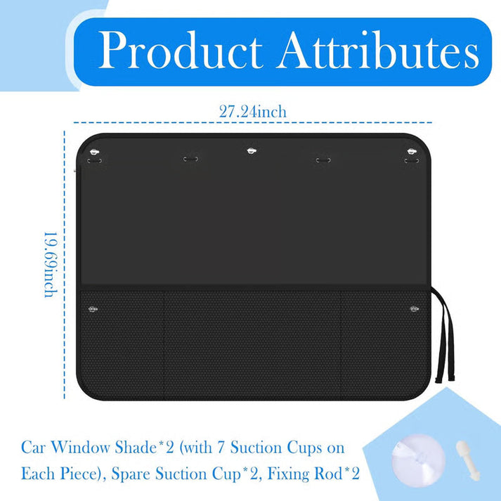🔥50% OFF🚗🔆Car Window Shades with Storage Pockets